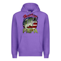 Purple reel cool papa fishing Premium Hoodie - Jasminsmagicworld