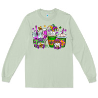 Matcha mardi gras gnomes coffee cups Long Sleeve Tee - OliviaCreatesArt