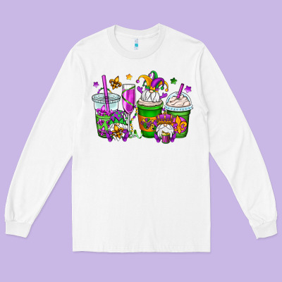 Mardi Gras Gnomes Coffee Cups Long Sleeve Tee Designed By Oliviacreatesart