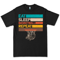 Black Eat Sleep Basketball Repeat Premium Tee - Bettercallsaul