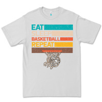 Dove Grey Eat Sleep Basketball Repeat Premium Tee - Bettercallsaul