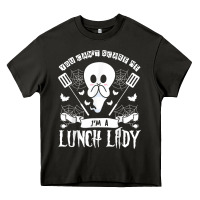 Asphalt lunch lady halloween ghost cafeteria worker all hallows' eve t shirt Heavy Core Tee - trangStudio