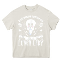 Cream lunch lady halloween ghost cafeteria worker all hallows' eve t shirt Heavy Core Tee - trangStudio