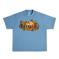 Pebble Blue blessed Urban Heavy Tee - CowGirlArtShop