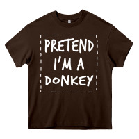 Chocolate Brown pretend i m a donkey halloween costume Heavy Core Tee - trangStudio