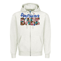 Oatmeal Heather american babe Zipper Hoodie - Artiststas