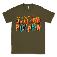 Army Green Hello pumpkin Classic Tee - RanaPortraitStore