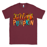 Burgundy Hello pumpkin Classic Tee - RanaPortraitStore