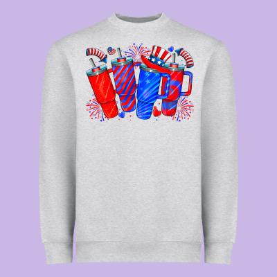 American Obsessive Cup Heavyweight Sweatshirt Designed By Cowhidedigitalart