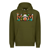 Army Green Mom Cowboy Gnome Premium Hoodie - CowhideDigitalArt