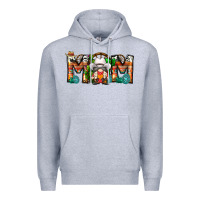 Heather Grey Mom Cowboy Gnome Premium Hoodie - CowhideDigitalArt