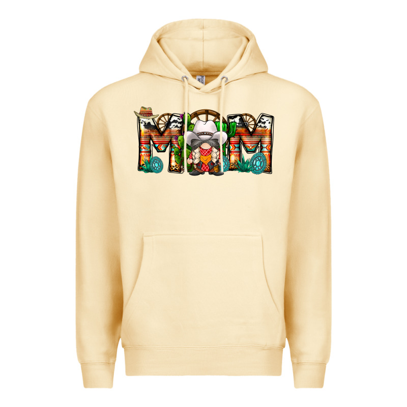 Mom Cowboy Gnome Premium Hoodie by CowhideDigitalArt | Teevron
