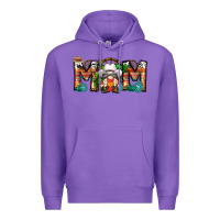 Purple Mom Cowboy Gnome Premium Hoodie - CowhideDigitalArt