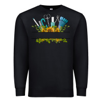 Black customize nail tools with sunflower Premium Sweatshirt - BarkalooDesign
