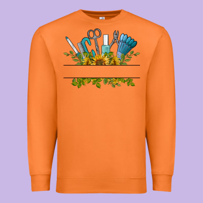 Customize Nail Tools With Sunflower Premium Sweatshirt Designed By Barkaloodesign