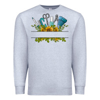 Heather Grey customize nail tools with sunflower Premium Sweatshirt - BarkalooDesign