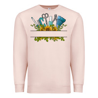 Pale Pink customize nail tools with sunflower Premium Sweatshirt - BarkalooDesign