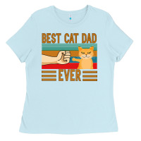 Baby Blue Best Cat Dad Ever Ladies Tee - Bettercallsaul