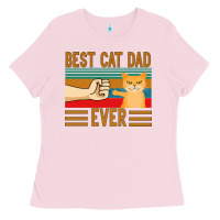 Bubblegum Pink Best Cat Dad Ever Ladies Tee - Bettercallsaul