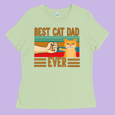 Best Cat Dad Ever Ladies Tee Designed By Bettercallsaul
