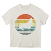 Cream Seal Lover Gifts Retro Vintage Sea Lion Animal Silhouette Heavy Core Tee - trangStudio
