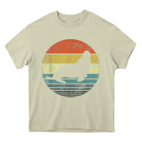Mossy Seal Lover Gifts Retro Vintage Sea Lion Animal Silhouette Heavy Core Tee - trangStudio