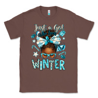 Chestnut just a girl who loves winter afro messy bun Classic Tee - texasbilliewilder