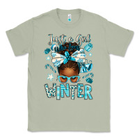 Matcha just a girl who loves winter afro messy bun Classic Tee - texasbilliewilder