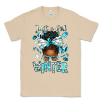 Mushroom just a girl who loves winter afro messy bun Classic Tee - texasbilliewilder