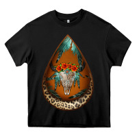 Black leopard bullskull teardrop earrings Heavy Core Tee - Jasminsmagicworld