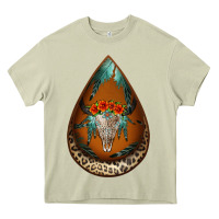 Mossy leopard bullskull teardrop earrings Heavy Core Tee - Jasminsmagicworld