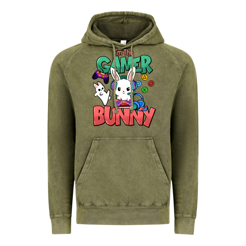 I'm The Game Bunny Easter Day Vintage Hoodie by HowdyJamesFarm | Teevron