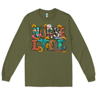 Army Green nurse life Long Sleeve Tee - OliviaCreatesArt
