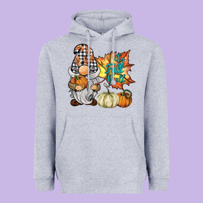 It's Fall Y'all Gnome Heavyweight Hoodie Designed By Barkaloodesign