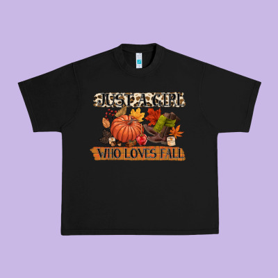 Just A Girl Who Loves Fall Urban Heavy Tee Designed By Cowgirlartshop