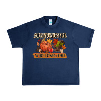 Navy just a girl who loves fall Urban Heavy Tee - CowGirlArtShop