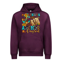 Mauve Wine jesus is the anchor of my soul Urban Hoodie - AdoDesignShop