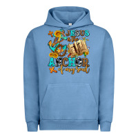 Pigment Pebble Blue jesus is the anchor of my soul Urban Hoodie - AdoDesignShop