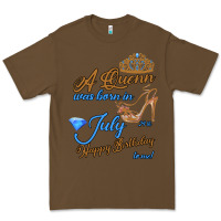 A Queen Was Born In July 24th Happy Birthday Premium Tee | Teevron