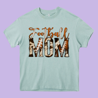 Football Mom Heavy Core Tee Designed By Jasminsmagicworld
