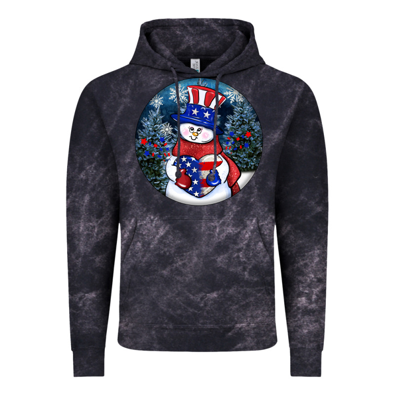 Patriotic Snowman Ornament 4th Of July Vintage Hoodie by HowdyJamesFarm | Teevron