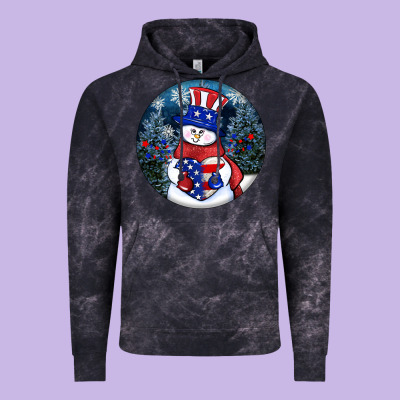 Patriotic Snowman Ornament 4th Of July Vintage Hoodie Designed By Howdyjamesfarm