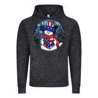 Vintage Black Patriotic snowman ornament 4th of july Vintage Hoodie - HowdyJamesFarm