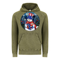 Vintage Olive Patriotic snowman ornament 4th of july Vintage Hoodie - HowdyJamesFarm