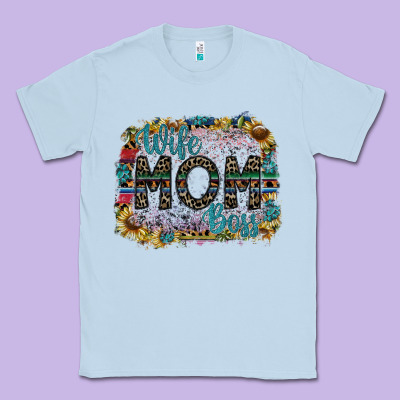 Wife Mom Boss Classic Tee Designed By Sublimationcraftshop