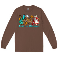 Chestnut peace love phlebotomy Long Sleeve Tee - OliviaCreatesArt