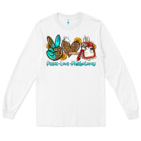 White peace love phlebotomy Long Sleeve Tee - OliviaCreatesArt