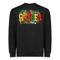 Black barber Heavyweight Sweatshirt - CowhideDigitalArt