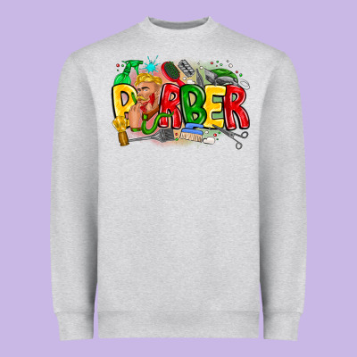 Barber Heavyweight Sweatshirt Designed By Cowhidedigitalart