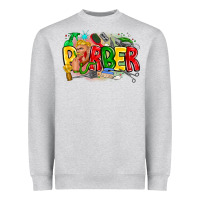 Heather Grey barber Heavyweight Sweatshirt - CowhideDigitalArt